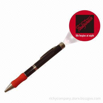Ballpoint pen with LED projection